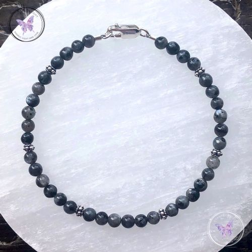 Larvikite Bead Bracelet